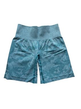 NVGTN Teal Camo Athletic Bike Shorts